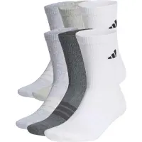 Adidas Sportssokker 'CUSHIONED CREW 6 PAIR PACK' lysegrå / grå-meleret / sort / hvid