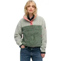 Superdry Superdrytil kvinder. W2012349A Supersoft fleece Mash Up grøn (XL), Casual, Polyester