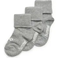 Hummel Strømper - HMLSora - 3-pak - Gråmeleret - - 21/23 - Strømper