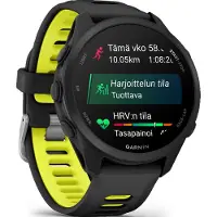 Garmin Forerunner 170 Music sort med sort/Amp Yellow rem