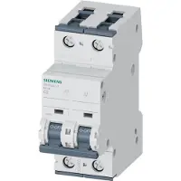 Siemens Automatsikring C 2A, 2P, 6kA, 5SY6202-7