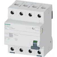 Siemens Fejlstrømsafbryder RCCB PFI AC/DC 63A 4P 300mA, type B 5SV3646-4