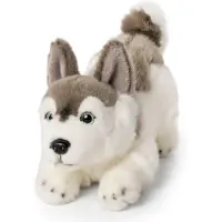 Living Nature Bamse - 23x15 cm - Husky Legesyg Hvalp - Grå - - OneSize - Bamse