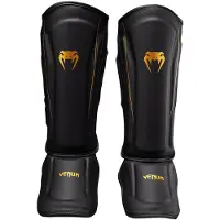 Venum Streamline Skinnebensbeskyttere Sort Guld