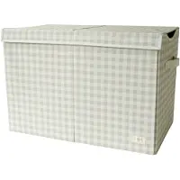 3 Sprouts Genanvendt sammenklappelig legetøjskiste - Gingham Beige