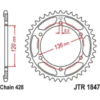 JT Sprockets Jtr 1847-57 Bagtandhjul