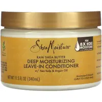 Shea Moisture SheaMoisture, Rå Shea Butter, Dyb Moisturizing Leave-In Conditioner, Krøllet til Coily Hår, 11.5 fl oz (340 ml)