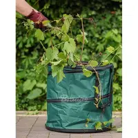 Bradas haveaffaldssæk POP UP HARD 175 liter mørkegrøn vandtæt UV-beständig materiale - 1 stk (TQ-BSH175)