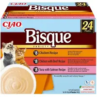 Inaba Ciao Bisque Cremet Kylling Oksekød Og Fisk Vådfoder Til Katte 40 G 24 Enheder
