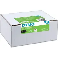 Dymo Ægte LabelWriter-adresselabels | 28 mm x 89 mm | 12 ruller med 130 let-aftrækkelige labels (1.560 stk.) | Selvklæbende | til LabelWriter-labelpr