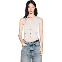 Armani Exchange A|X Armani Exchangetil kvinder. XW001954AF21553U6223 Beige casual vest (M), Polyester