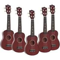 Gear4Music Ukulele fra Pakke med 5