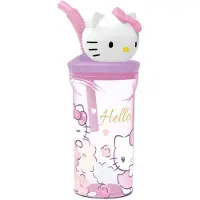 Licens Hello Kitty drikkedunk - Tumbler med sugerør