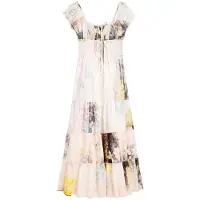 Desigual Kjole creme / gul / antracit / purpur