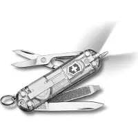 Victorinox Signature Lite, Swiss pocket knife, transparant silver