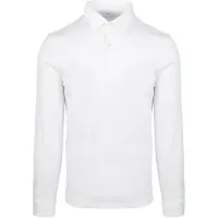 Desoto Langærmet Poloshirt Essential Hvid måle