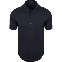 Suitable Shortsleeve Sorona Skjorte Erik Marineblå Blå Mørkeblå måle