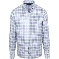 Steppin' Out teppin' Out kjorte and Linen Cotton Check Blå Beige måle
