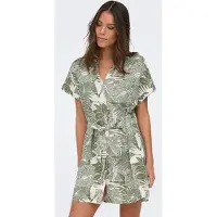 ONLY Blusekjole 'ONLJAKIRI' oliven / offwhite