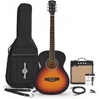 Gear4Music Student Elektroakustisk Guitar + 15W Forstærkerpakke Sunburst