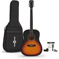 Gear4Music Dreadnought Acoustic Guitar & Accessory Pack by Sunburst
