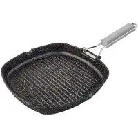 Supreme Stengrill Sammenklappeligt Håndtag Stribet 28 Cm