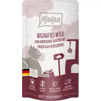 MjAMjAM Økonomipakke: 24 x 125 g Squeezies - Vildt og kanin på frugtige blåbær
