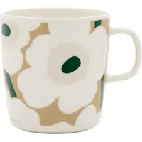 Marimekko Unikko krus 40 cl White-beige-lys sand-mørkegrøn