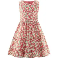 Happy girls Kjole lysegul / mint / magenta