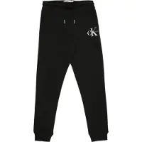Calvin Klein Jeans Bukser 'CK Monologo' sort / hvid