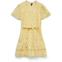 Vero Moda Sommerkjole 'VMTrine' pastelgul / oliven / lilla