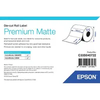 Epson Premium - Mat - permanent akryllisk klæbemiddel - 102 x 51 mm 9240 etikette(r) (4 rulle(r) x 2310) pressestempel skæreetikette - for ColorWorks C7500, C7500G, CW-C6000Ae, CW-C6000Pe, TM-C7500