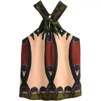 Next Bluse marin / rustbrun / oliven / pudder