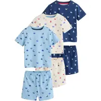 Next Nattøj ecru / navy / lyseblå / kirsebærsrød