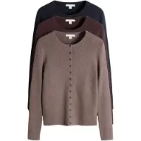 The Set Cardigan navy / brokade / burgunder