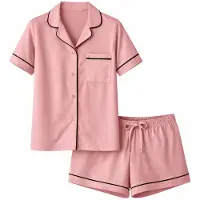 LEAFLETIC Pyjamasbukser 'Women’s Night Wear Short Set' gammelrosa