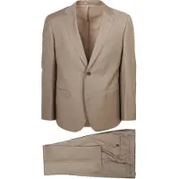Suitable Kostume Sharkskin Uld Sand Beige måle
