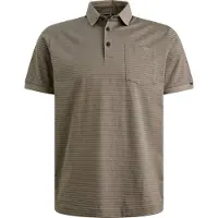 Vanguard Jersey Poloshirt Stribet Taupe Brun åle
