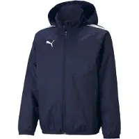Puma Jakke All Weather teamLIGA - Navy/Sort Børn, størrelse 152 cm