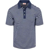 Armor lux Aror-Lux Poloshirt Stripes arineblå Blå ørkeblå åle