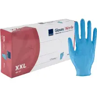 Abena Undersøgelseshandske, Classic, XXL, blå, nitril - (10 pakker x 100 stk.)