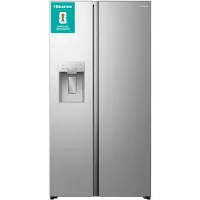 Hisense RS5P528STIE, Fritstående, Amerikansk dør, Grå, Rustfrit stål, 2 dør(e), Dør-til-dør, Berøring