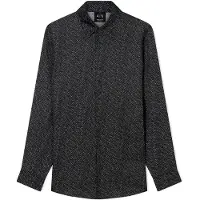Armani Exchange A|X Armani Exchangetil mænd. XM002280AF13235FC304 Camisa Technical sort (M), Casual, Viscose, Lange ærmer