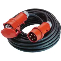 Bachmann 344.170, 5 m, 1 AC stikkontakt(er), Udendørs, Sort, Neopren, Gummi, 400 V