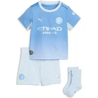 Puma Fodboldsæt - Manchester City Home - Team Light Blue/Icy Blu - - 1 år (80) - Fodboldsæt