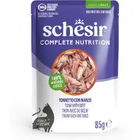Schesir Complete Nutrition Filet i gelé 12 x 85 g - Tun & Okse