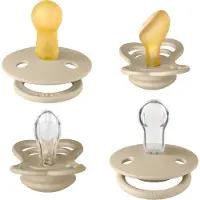 BIBS Try-It Sutter - 4-pak - Str. 1 - Naturgummi - Vanilla - - OneSize - Sutter