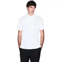 Armani Exchange A|X Armani Exchangetil mænd. XM002231AF10366U0009 Hvid bomulds-poloshirt (XXL), Casual, Korte ærmer
