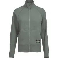 Lundhags Tived Merino Full Zip W, mellemlag, sort, grøn