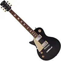 Gear4Music New Jersey Select Left Handed Electric Guitar fra Sort